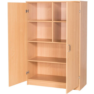 Large Triple Divided Wooden Storage Cupboard - 1510mm High