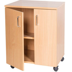 Small Double Door Wooden Storage Cupboard - 615mm High