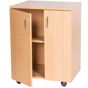 Small Double Door Wooden Storage Cupboard - 697mm High