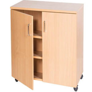 Small Double Door Wooden Storage Cupboard  - 779mm High