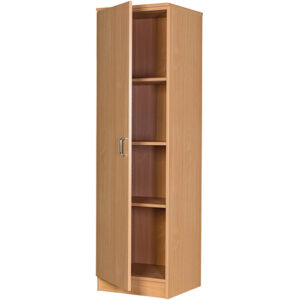 356mm Wide - Tall Single Door Wooden Storage Cupboard - 1510mm High