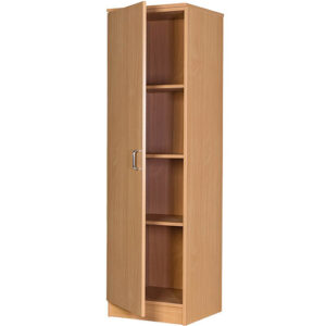 356mm Wide - Tall Single Door Wooden Storage Cupboard - 1674mm High