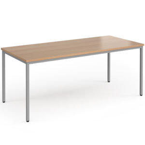 Spiral Stacking Flexi Meeting Table with Silver Frame - 1800mm x 800mm