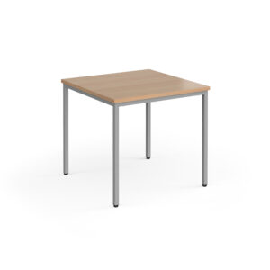 Spiral Stacking Flexi Meeting Table with Silver Frame - 800mm x 800mm