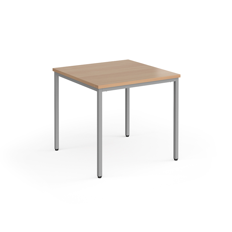 Spiral Stacking Flexi Meeting Table with Silver Frame - 800mm x 800mm