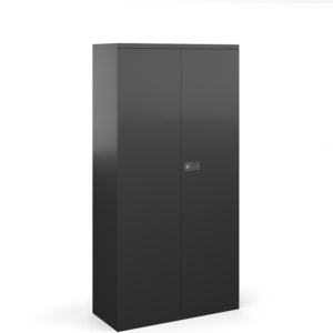NEXT DAY Steel Contract 3 Shelf  Cupboard 1806mm High - Black