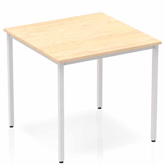 The Impulse Classroom Deluxe Rectangular Meeting Table - Silver Coated Box Leg