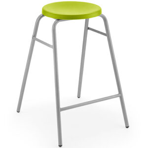 The Polypropylene Round Top Classroom Stacking Stool - 610mm High - Set of 4