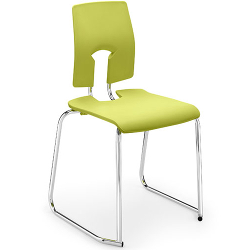 The SE Perfect Posture Classroom Skid Base Stacking Chair - 430mm High -Set of 4