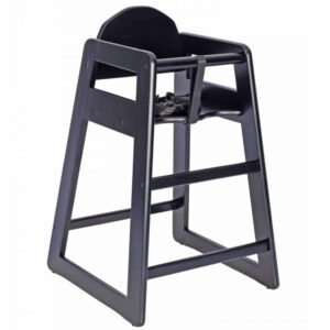 Vana Wooden Stackable Baby High Chair Black