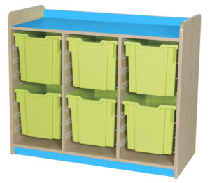 KubbyClass Triple Bay 6 Tray Classroom Storage Unit - 877mm High