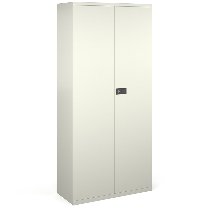 NEXT DAY Steel Contract 4 Shelf  Cupboard 1968mm High - White