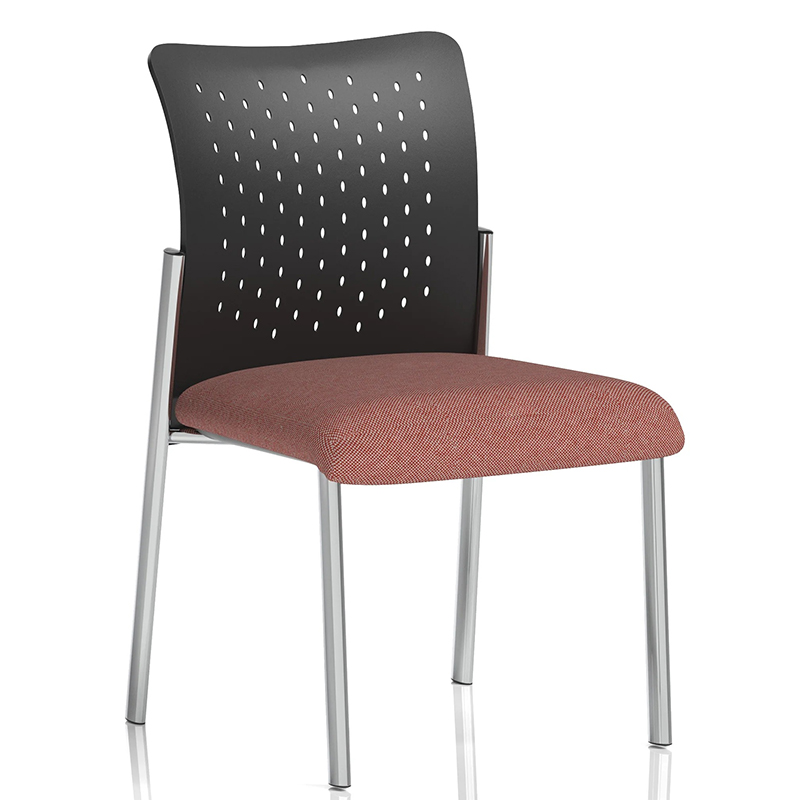 Academy Rivet Forge Reception Chair – Chrome Frame, Armless & Stackable