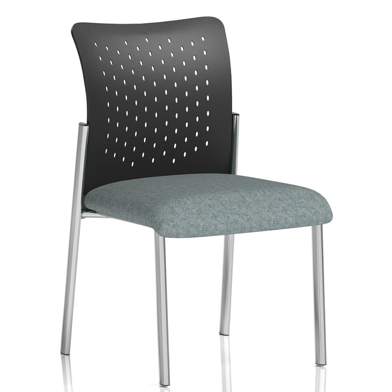 Academy Rivet Tensile Reception Chair – Chrome Frame, Armless & Stackable
