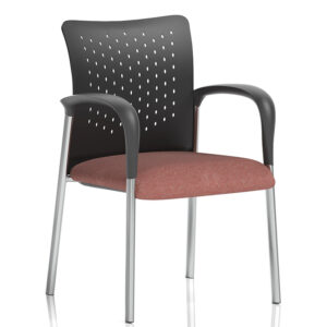 Academy School Reception Rivet Forge Chair - Chrome Frame With Arms