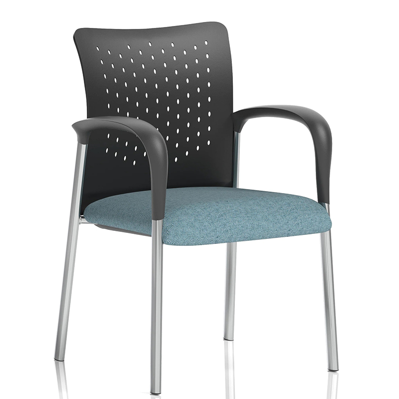 Academy School Reception Rivet Quench Chair - Chrome Frame With Arms