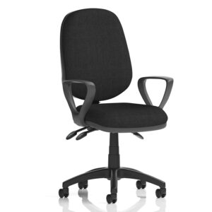 Eclipse Plus III Lever Fabric Task Operator Chair with Loop Arms