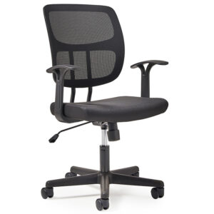 Rhea Black Mesh Back Task Chair with Fixed Arms