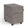 3 Drawer Mobile Pedestal With Silver Handles – 567mm High - R3MGO