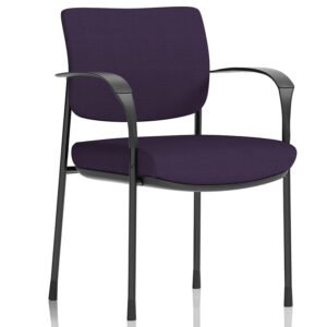 Brunswick Deluxe Visitors Chair Full Bespoke Colour - Black Frame