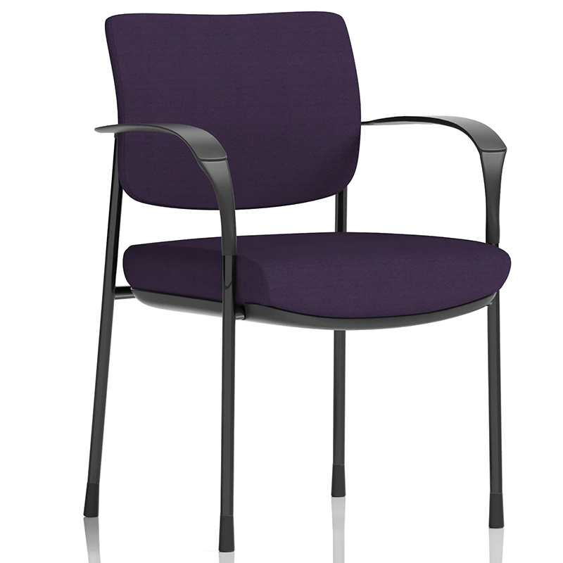 Brunswick Deluxe Visitors Chair Full Bespoke Colour - Black Frame