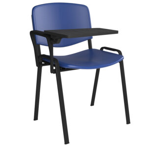 Taurus Plastic Meeting Room Chair with Fixed Arms and Writing Tablet